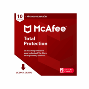 Antivirus McAfee Total Protection para 10 Dispositivos, 12 Meses – Licencia Digital